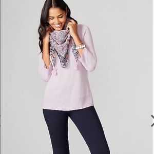 Classic Lavender J.Jill Boatneck Knit Sweater